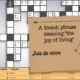 Joie de Vivre Crossword Clue
