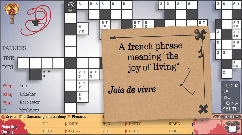 Joie de Vivre Crossword Clue